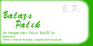 balazs palik business card